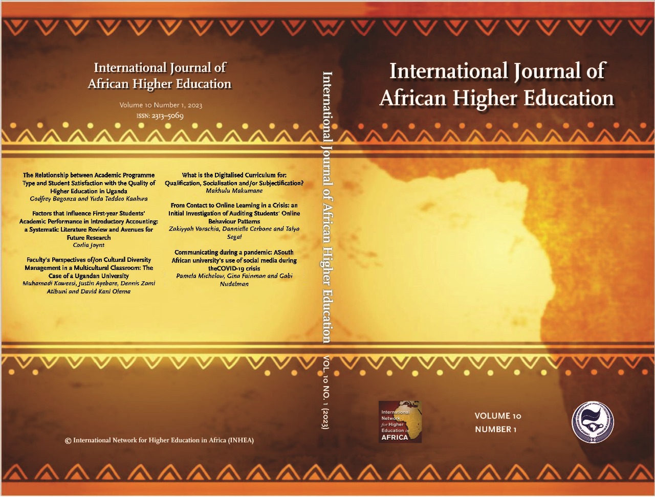 					View Vol. 10 No. 1 (2023): International Journal of African Higher Education, Volume 10, Number 1, 2023 - Regular Issue
				