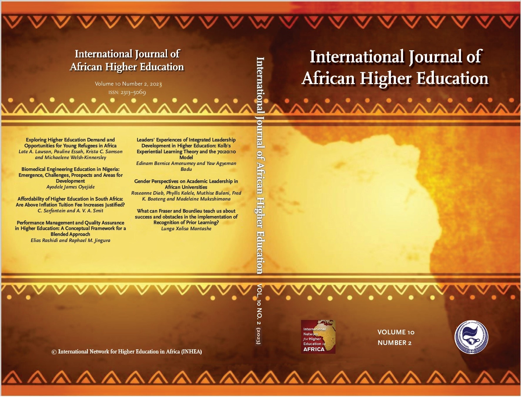 					View Vol. 10 No. 2 (2023): International Journal of African Higher Education
				