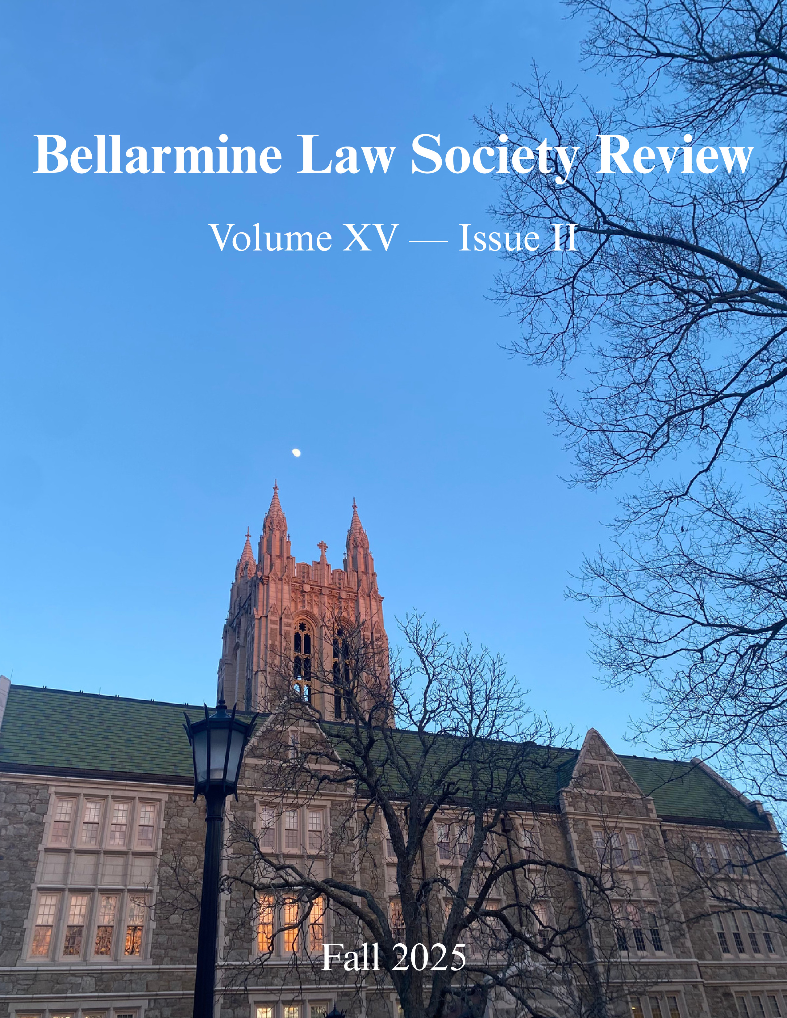 					View Vol. 15 No. 2 (2025): Bellarmine Law Society Review
				