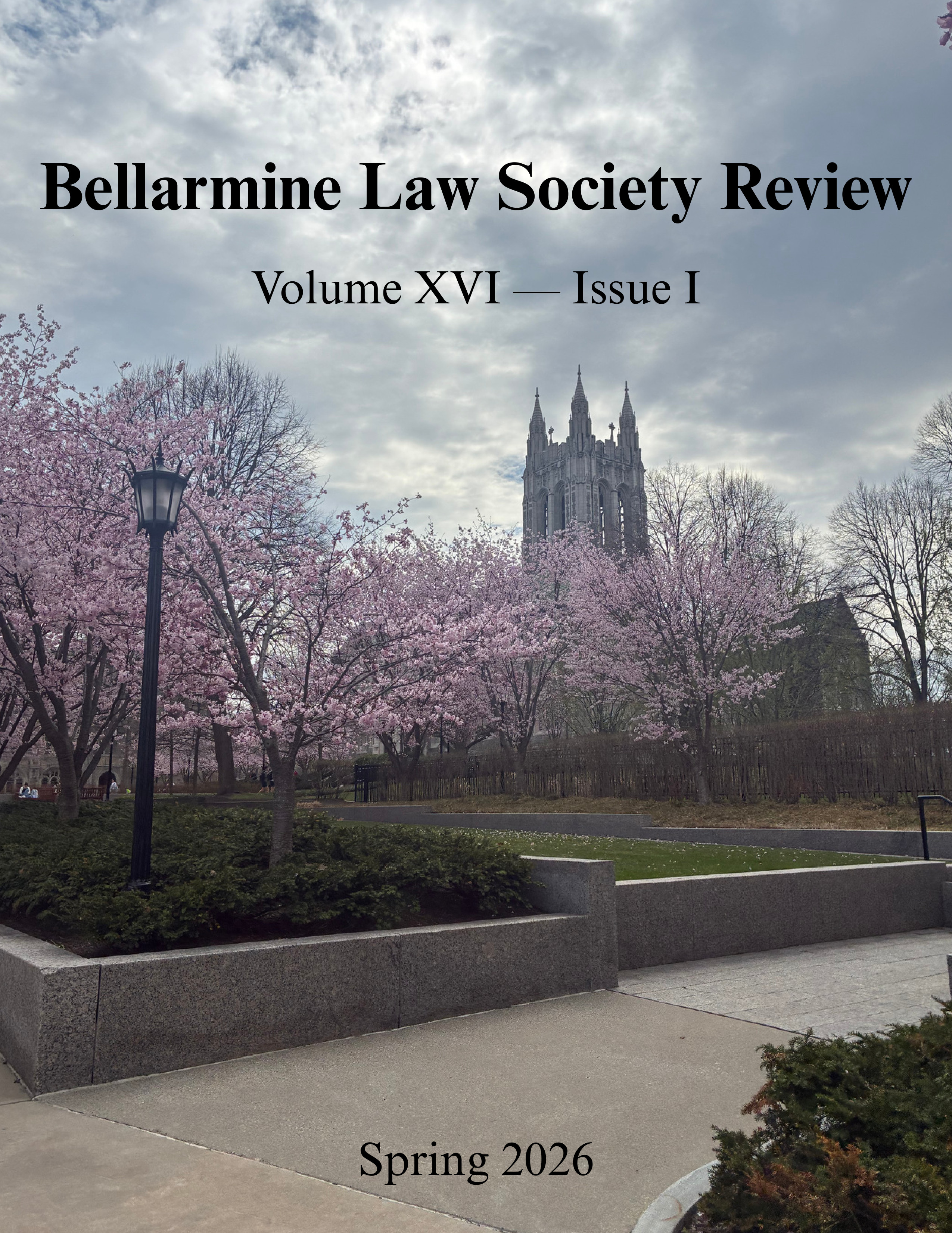 					View Vol. 16 No. 1 (2026): Bellarmine Law Society Review
				