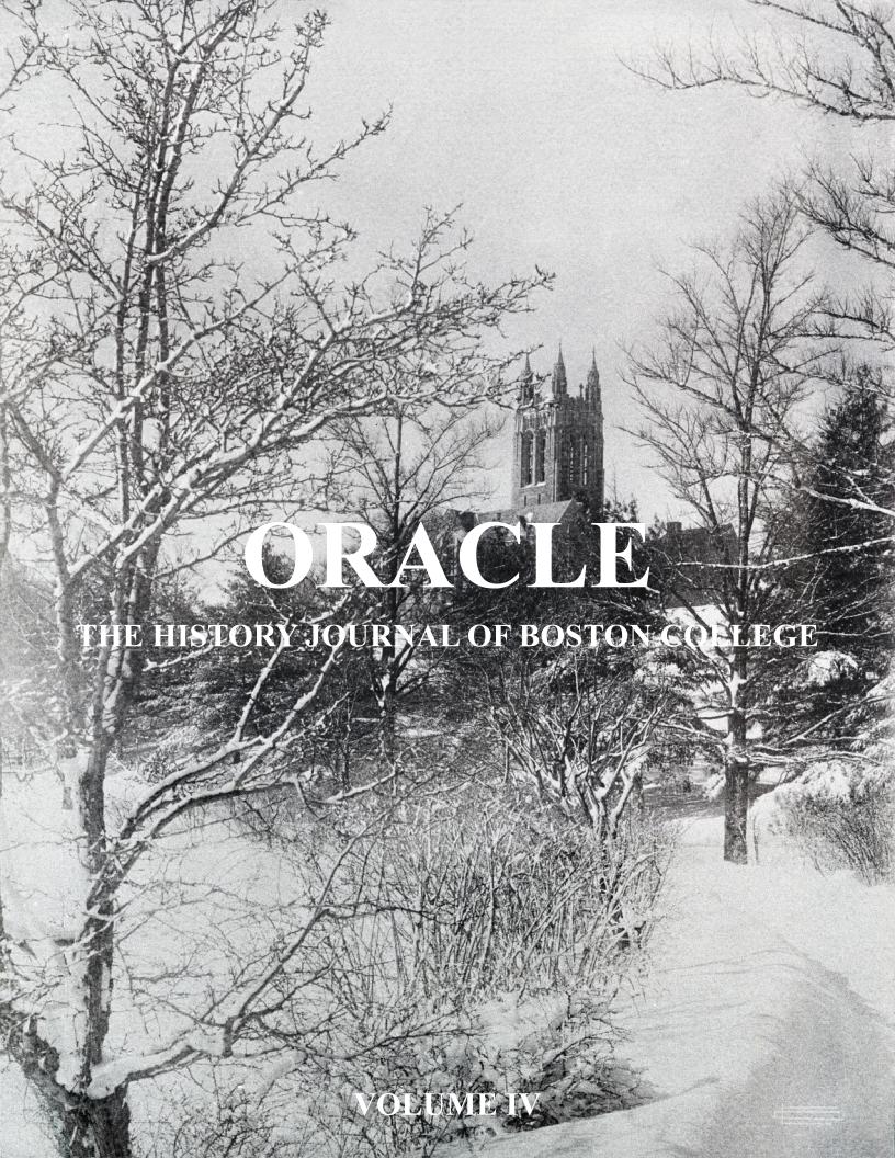 					View Vol. 4 No. 1 (2023): Oracle: The History Journal of Boston College
				